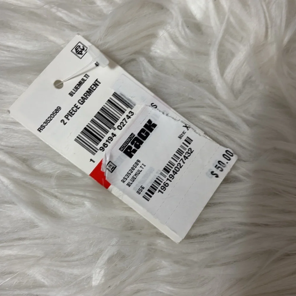 NWT Room Service Multi Blue Tie Dye Pajama Top Size XS